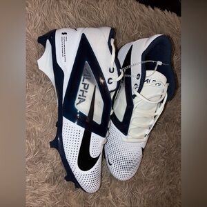 Nike Men’s Alpha Menace 4 Pro Football Size 14 White/Navy |FZ7702-102|